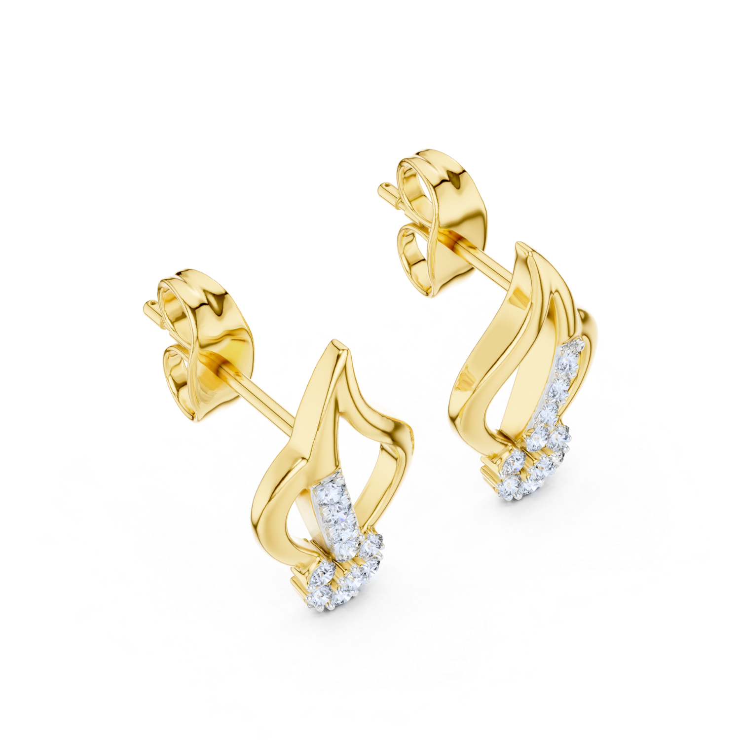 Floral Elegance Diamond Earrings