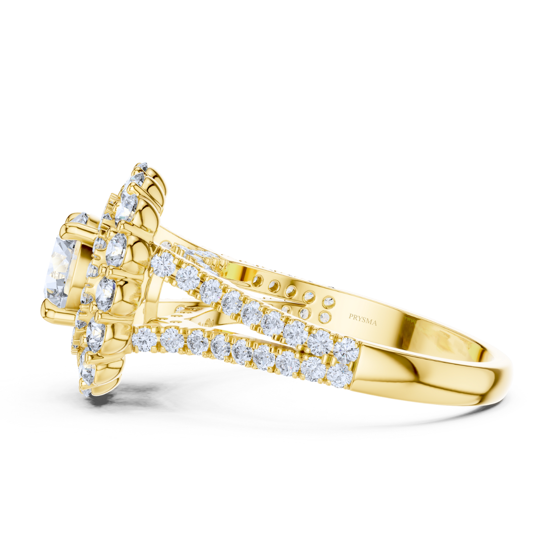 Radiant Double Halo Diamond Ring