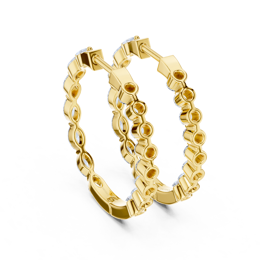 Marquise Elegance Hoop Earrings