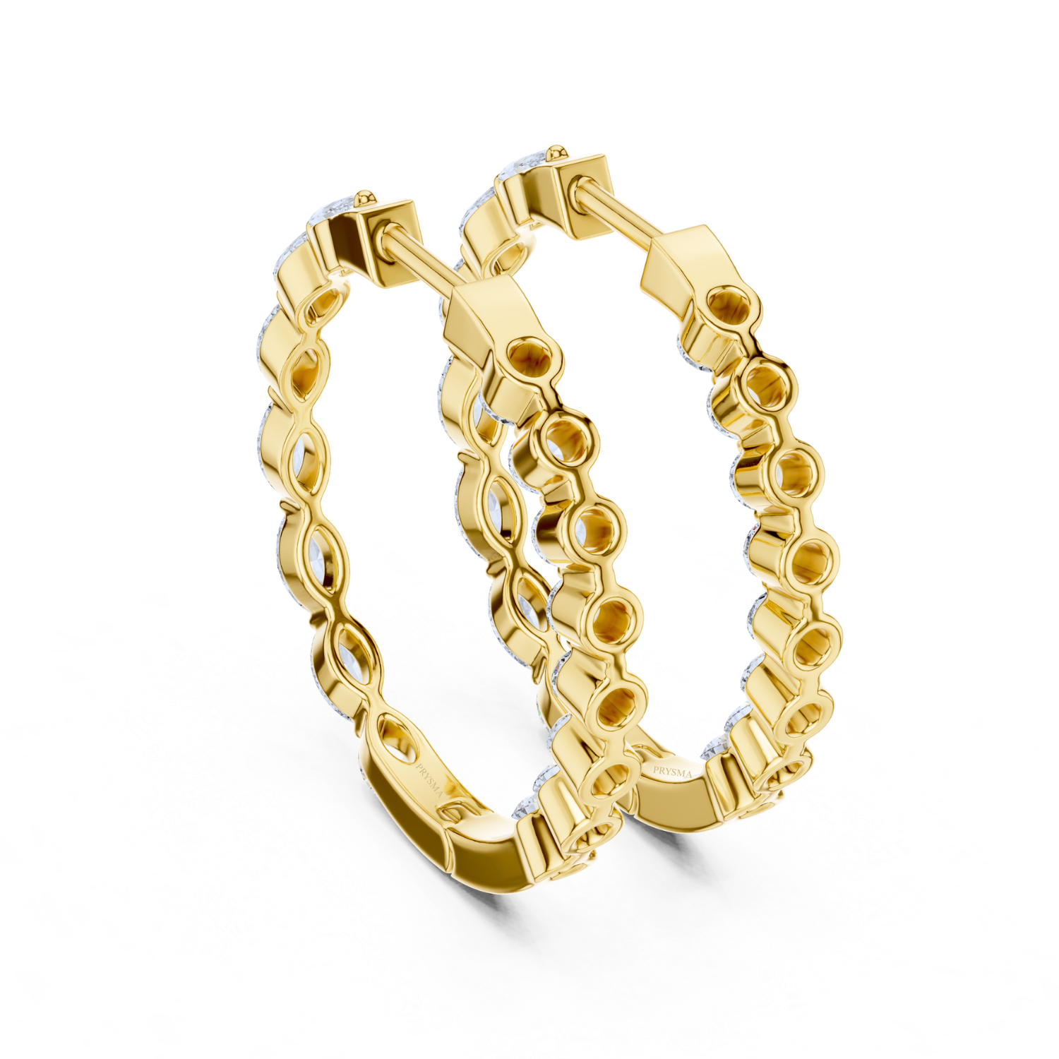 Marquise Elegance Hoop Earrings
