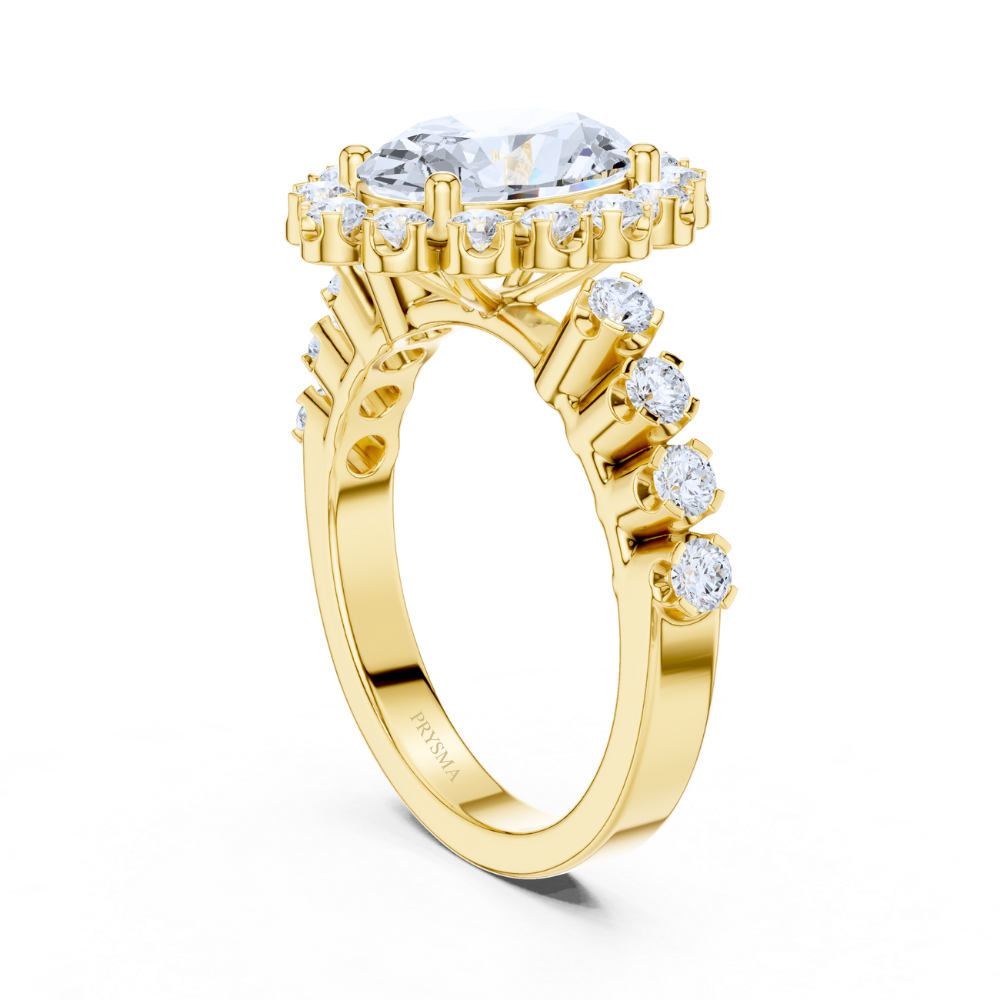 Oval Radiance Blossom Diamond Ring