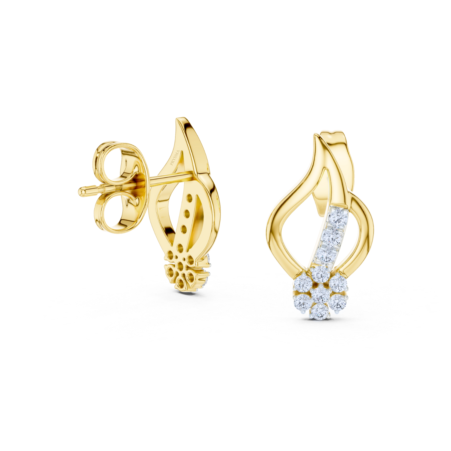 Floral Elegance Diamond Earrings