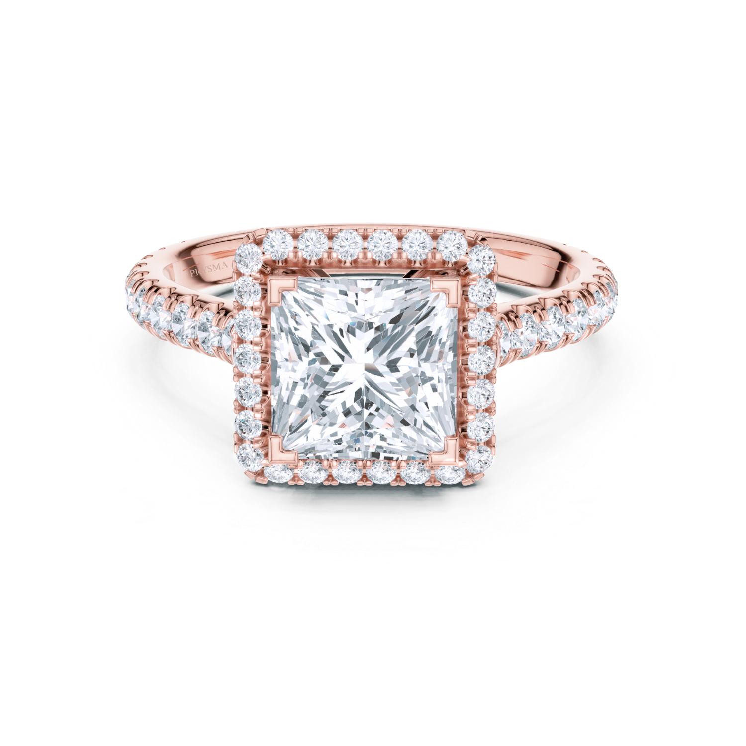 Regal Radiance Halo Princess-Cut Ring