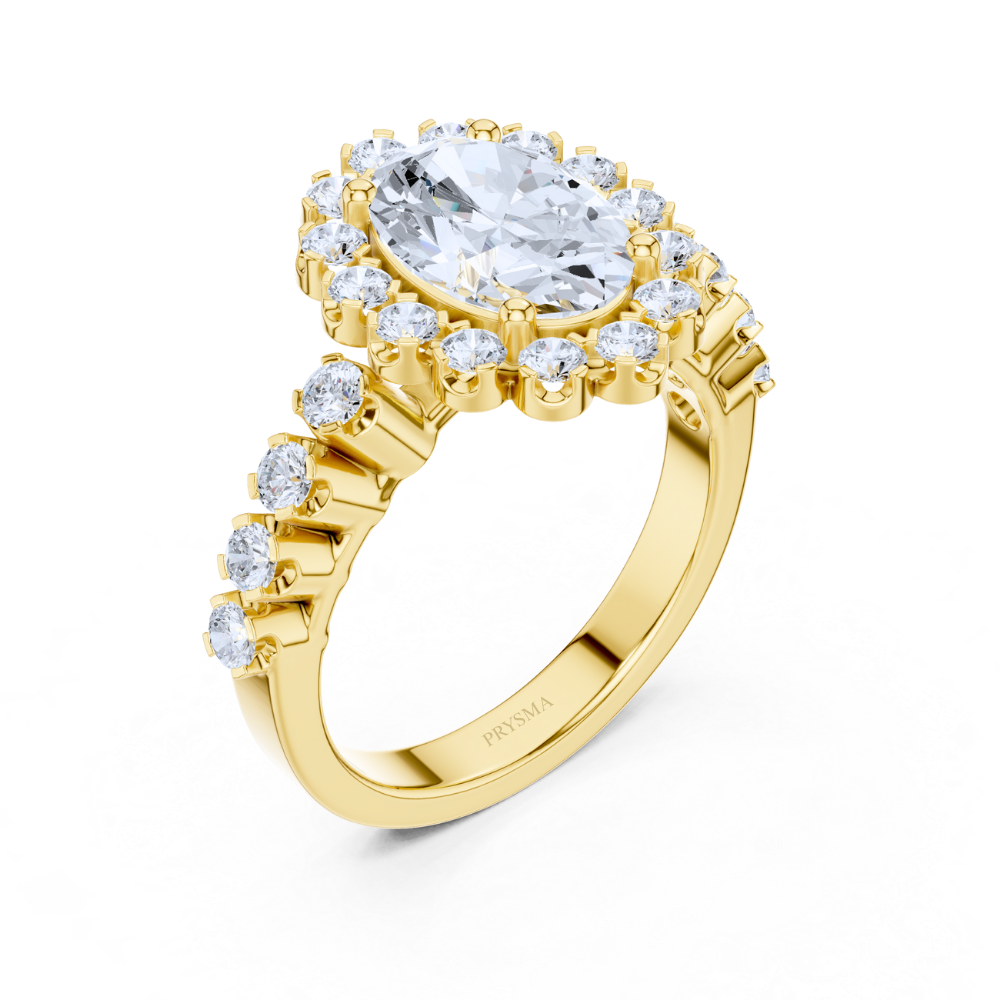 Oval Radiance Blossom Diamond Ring