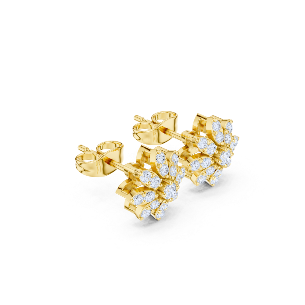 Daisy Bloom Diamond Floral Studs