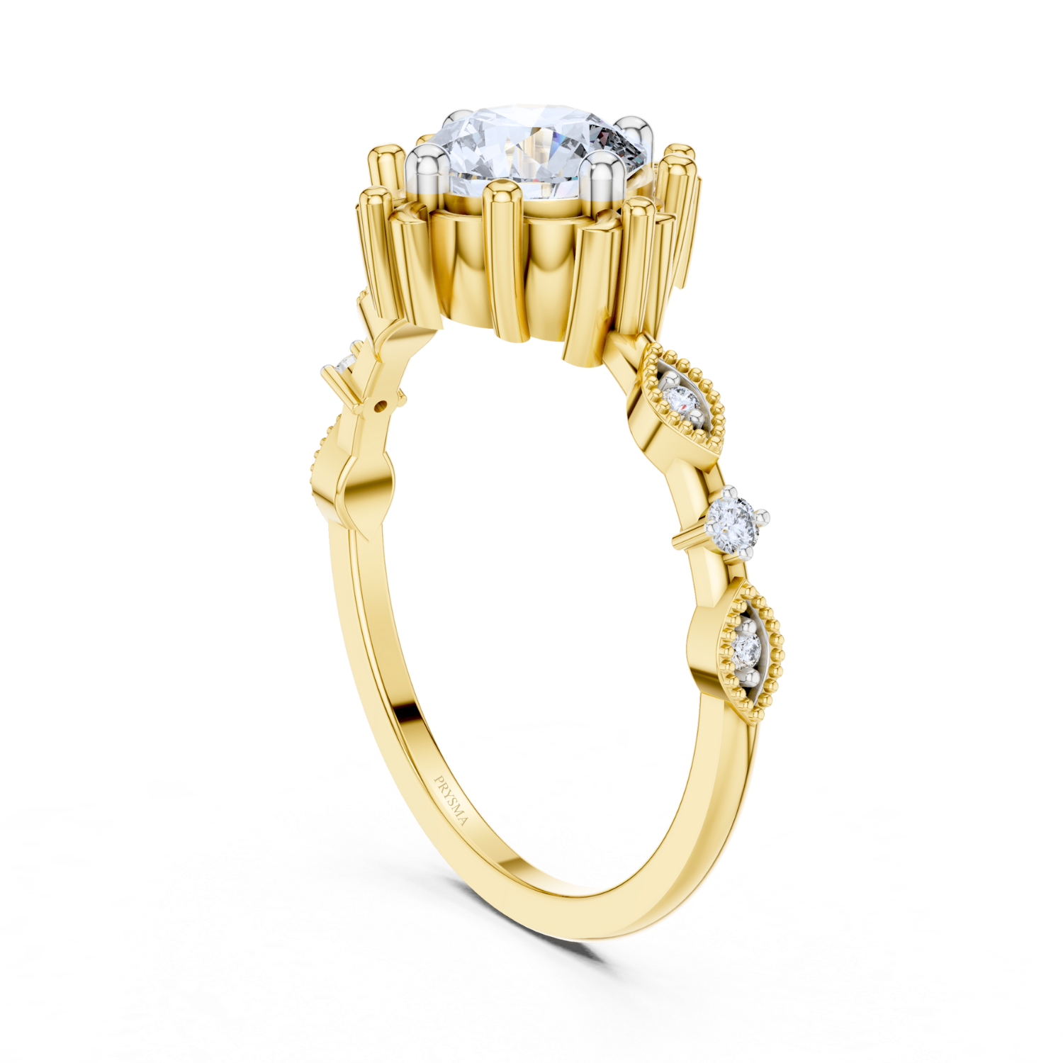 Vintage Floral Diamond Ring