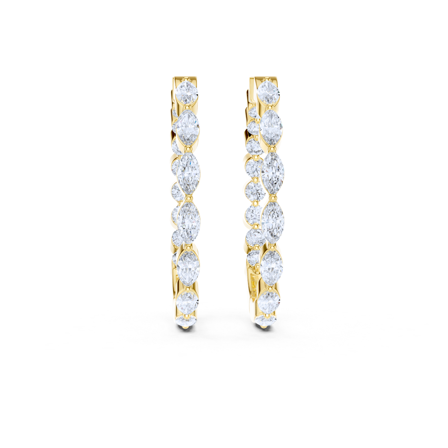 Marquise Elegance Hoop Earrings