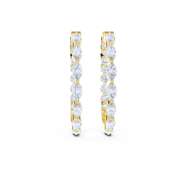 Marquise Elegance Hoop Earrings