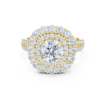 Radiant Double Halo Diamond Ring