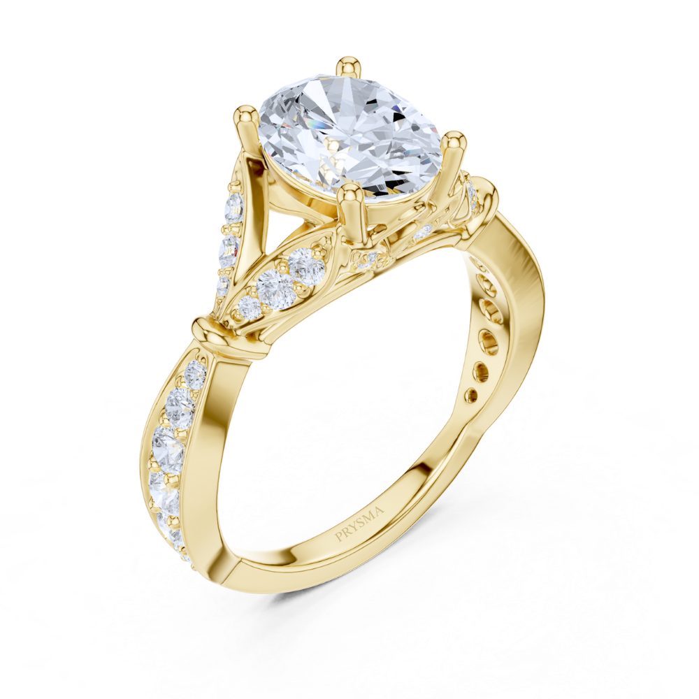 Aurelia Oval Diamond Vine Ring