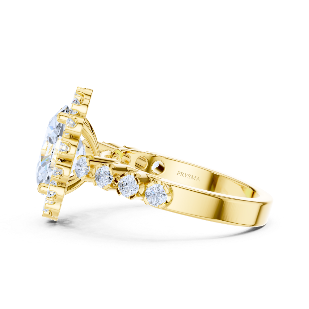 Oval Radiance Blossom Diamond Ring