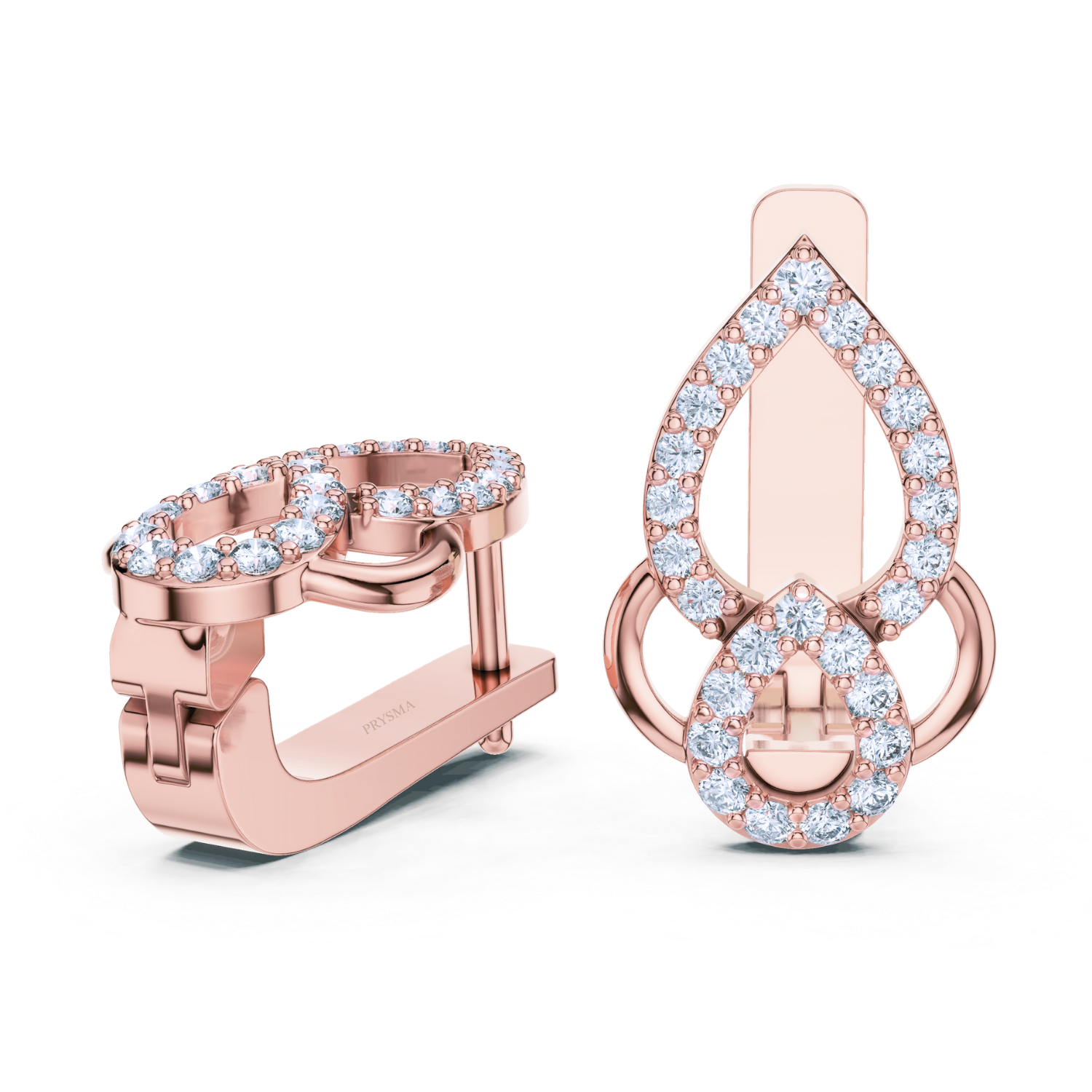 Teardrop Halo Diamond Earrings