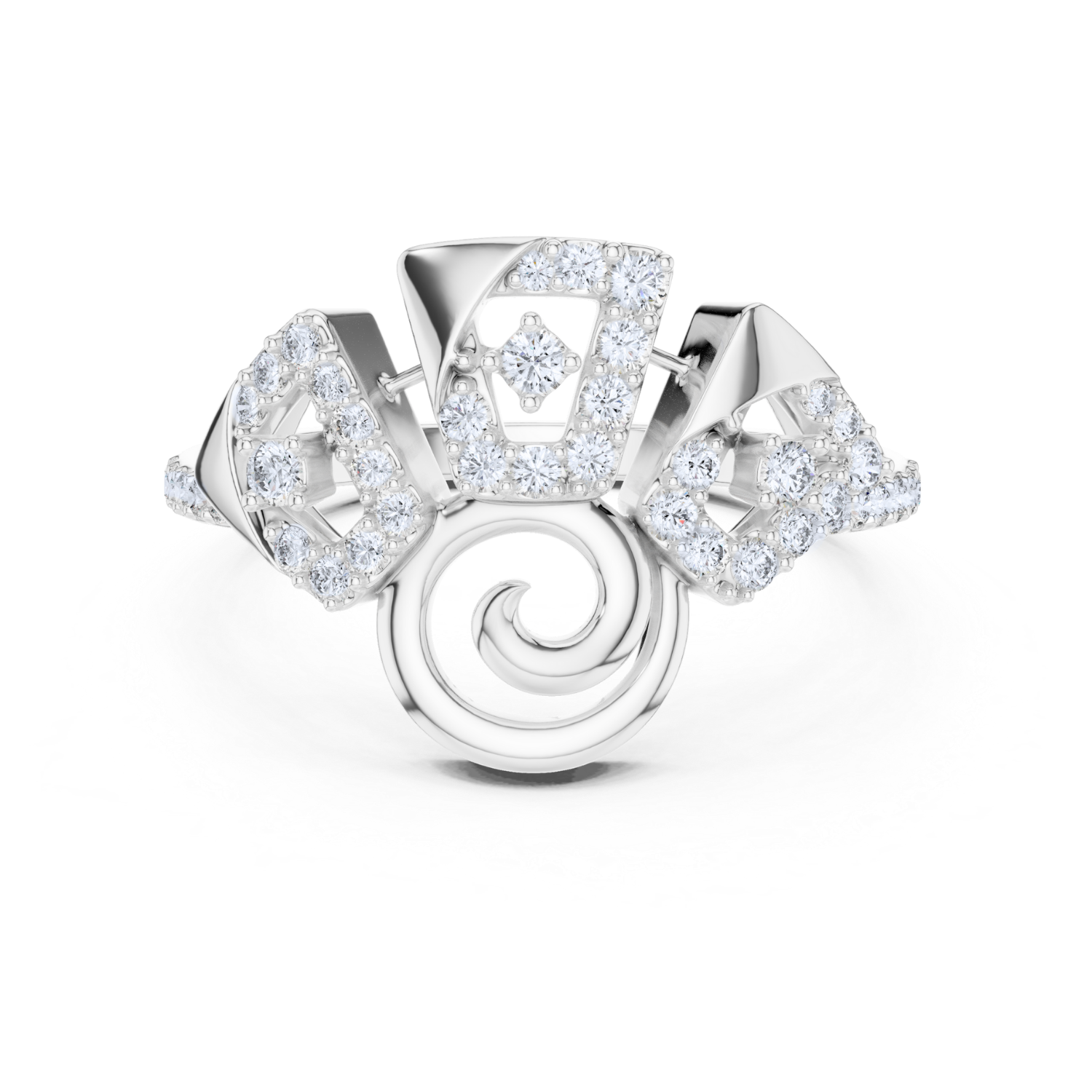 Twin Bloom Diamond Ring