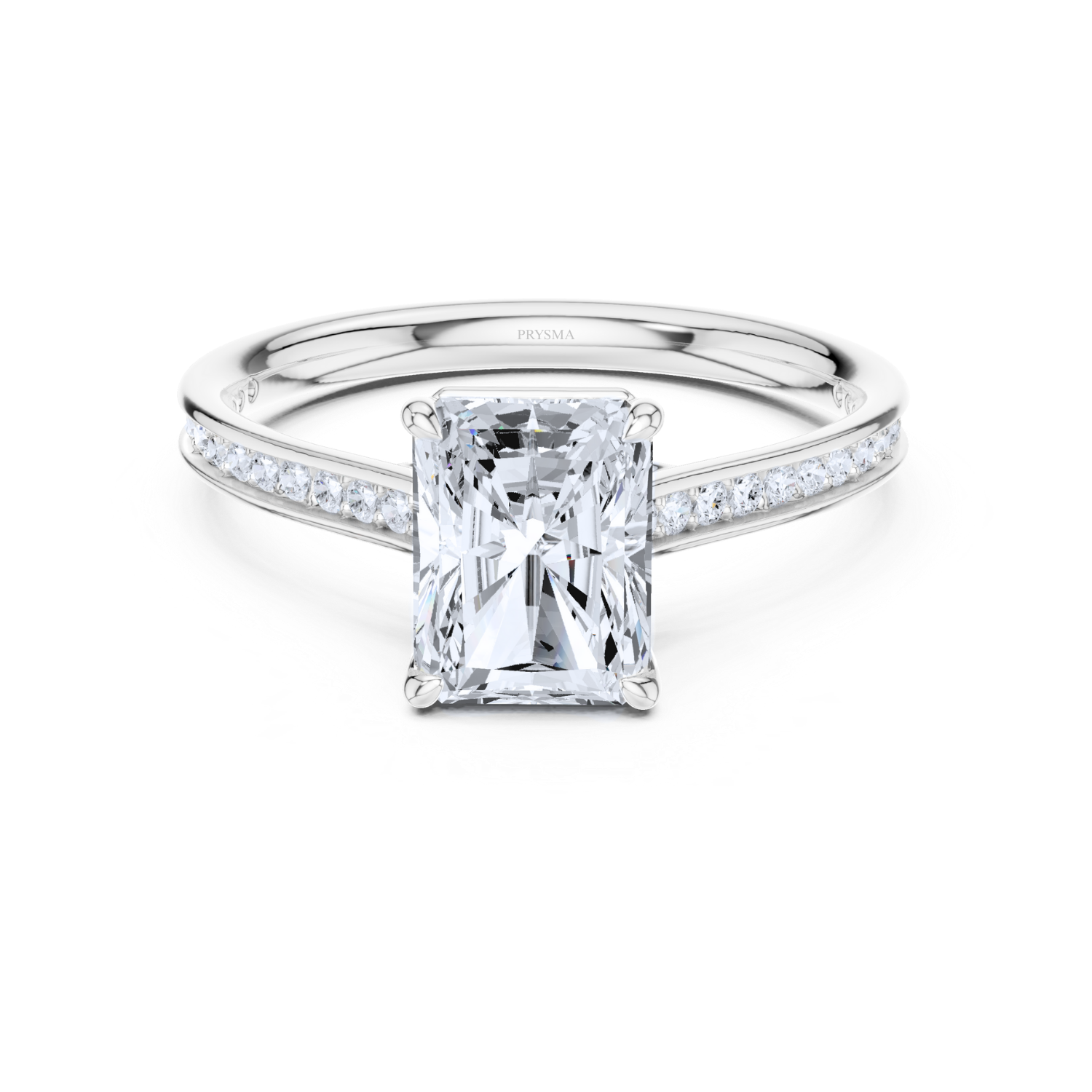Pave Cathedral Diamond Ring