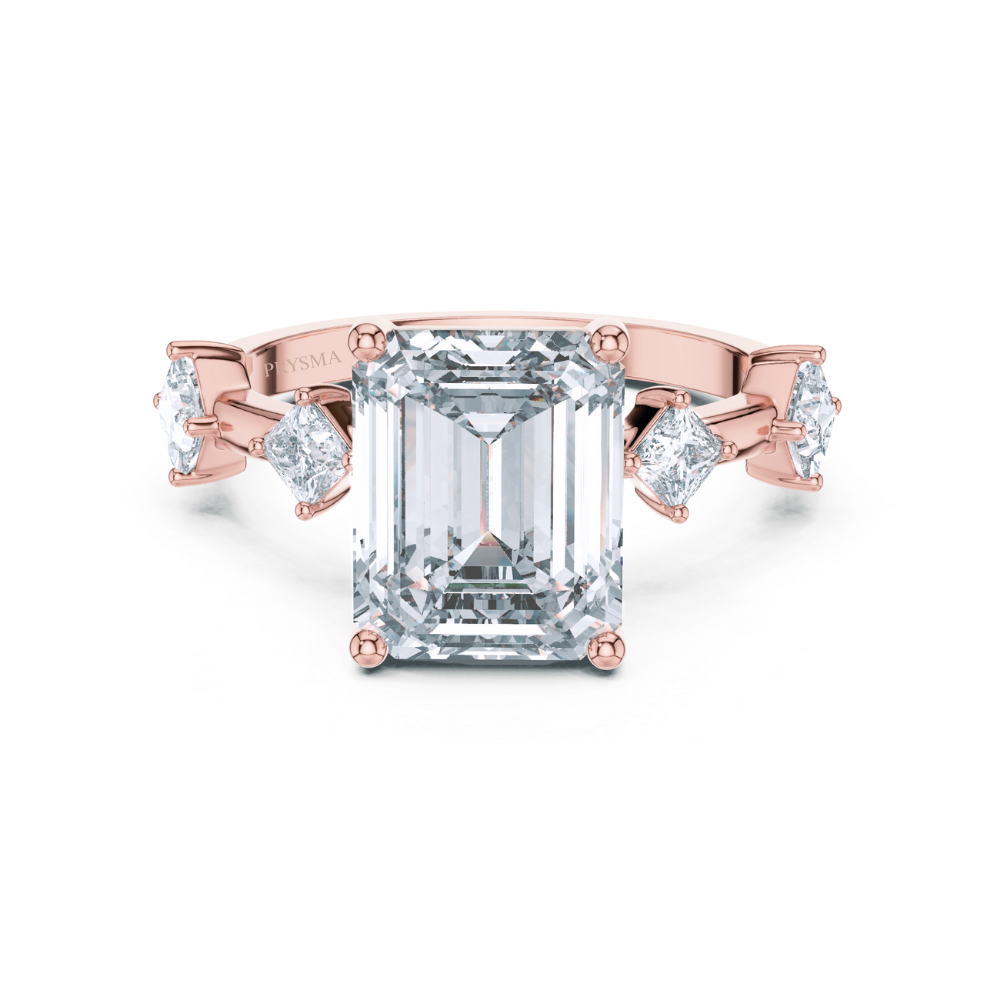 Radiant Crown Emerald-Cut Ring