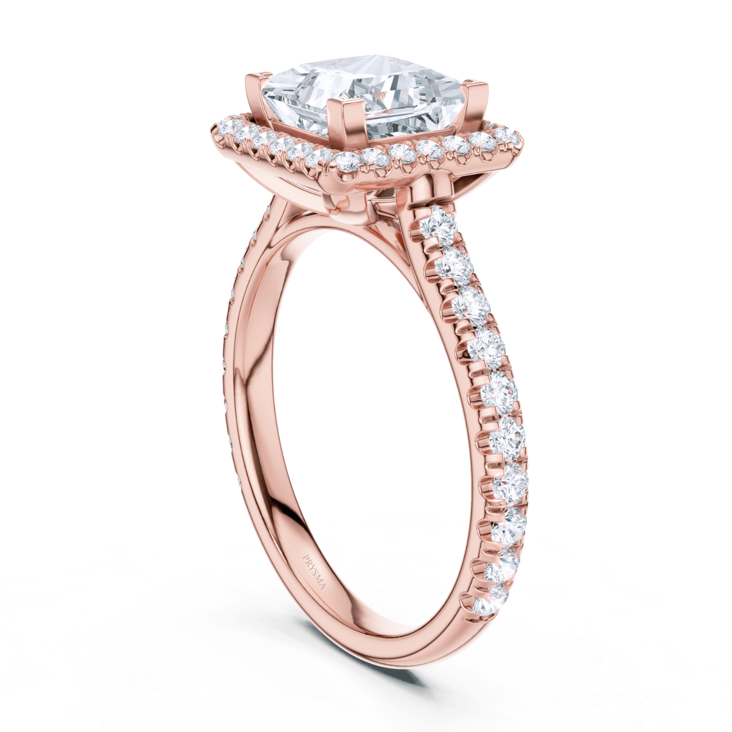 Regal Radiance Halo Princess-Cut Ring
