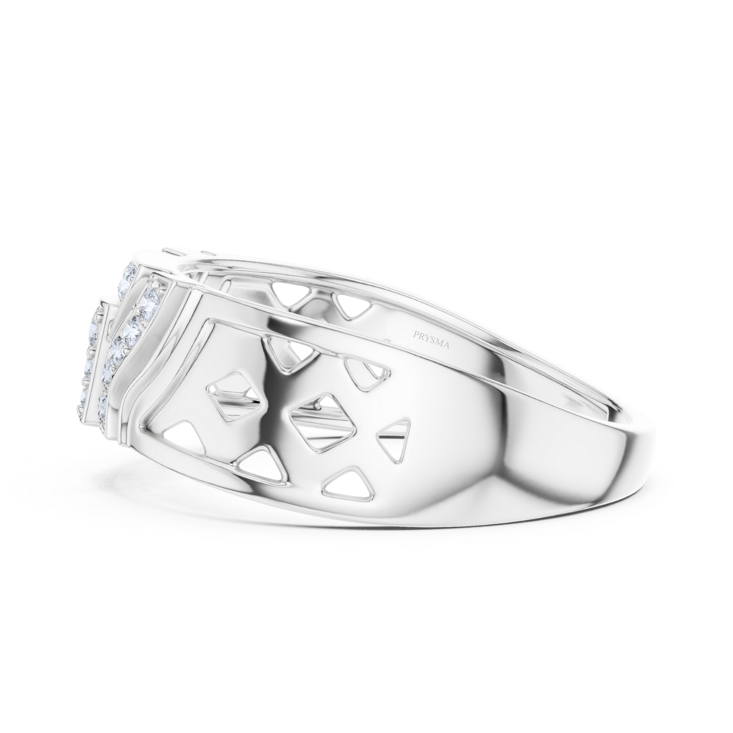 Lattice Diamond Accent Ring