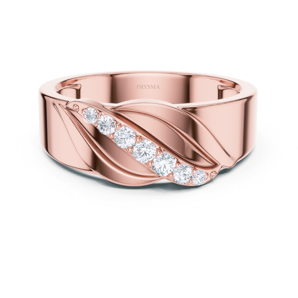 Golden Leaf Diamond Ring