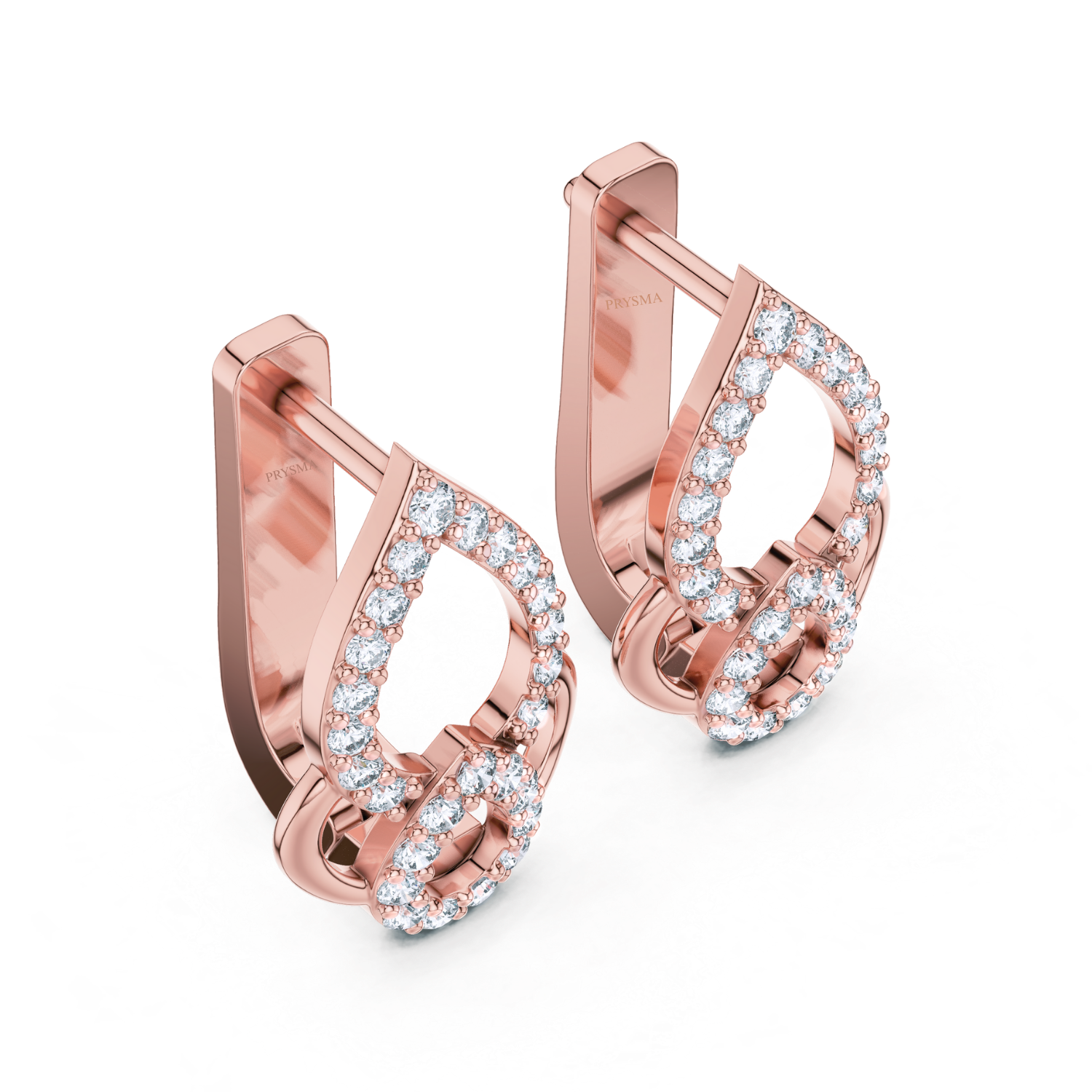 Teardrop Halo Diamond Earrings