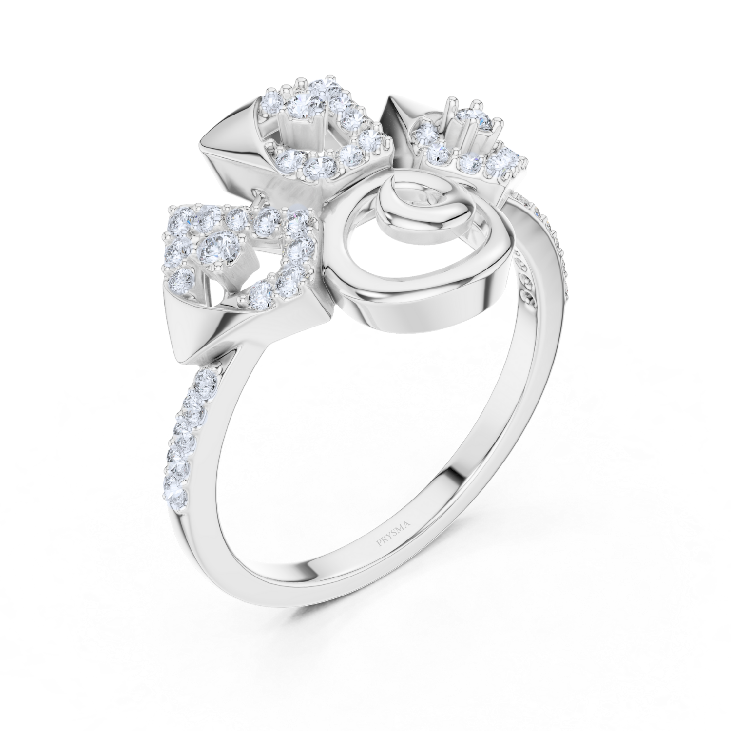 Twin Bloom Diamond Ring