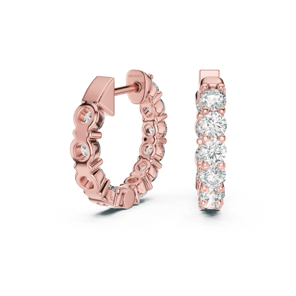 Elegant Diamond Huggie Hoop Earrings