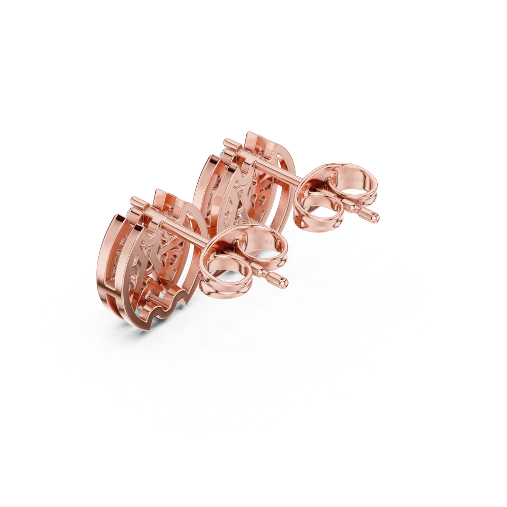 Celestia Wheel Diamond Stud Earrings
