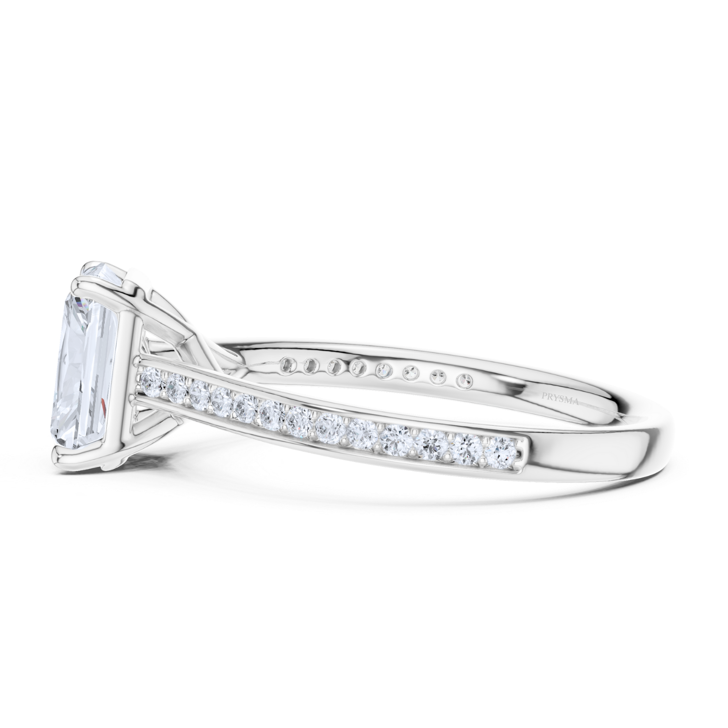 Pave Cathedral Diamond Ring