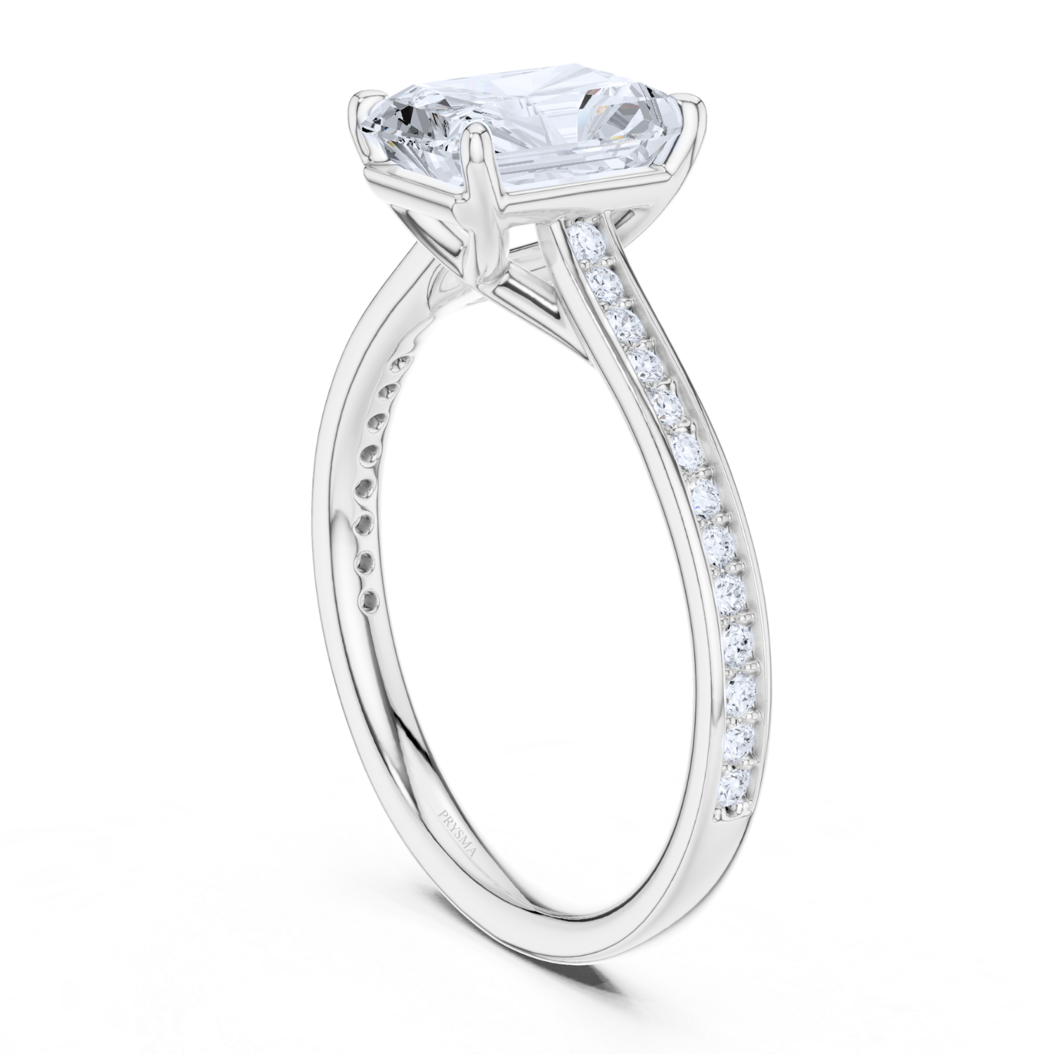 Pave Cathedral Diamond Ring