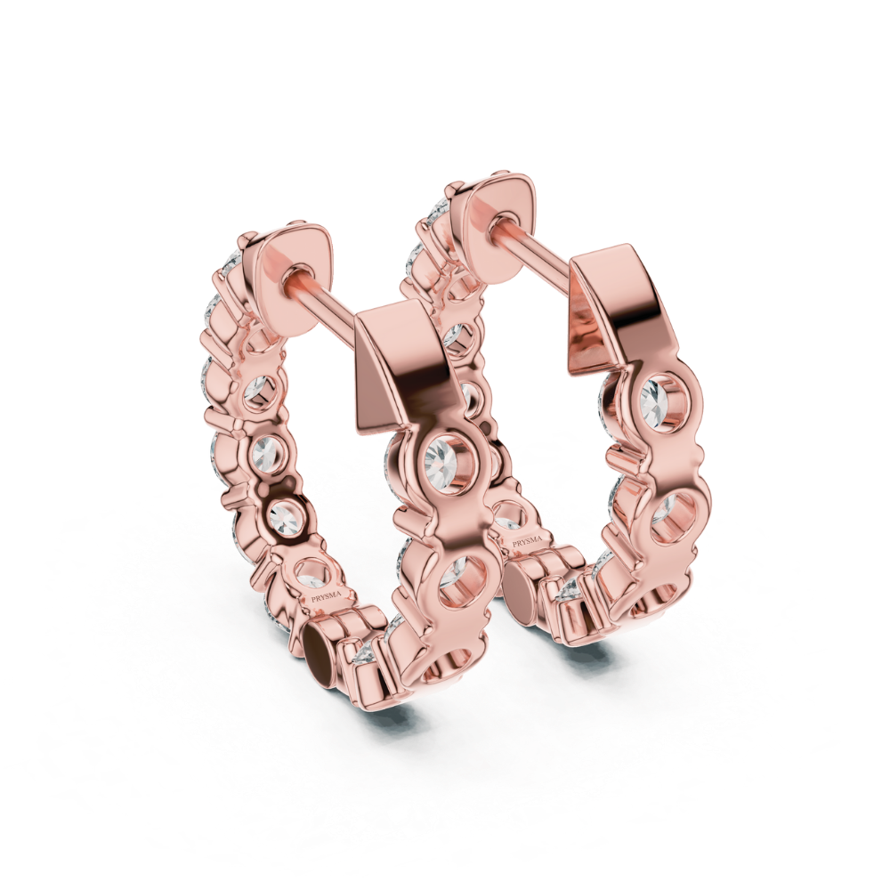 Elegant Diamond Huggie Hoop Earrings