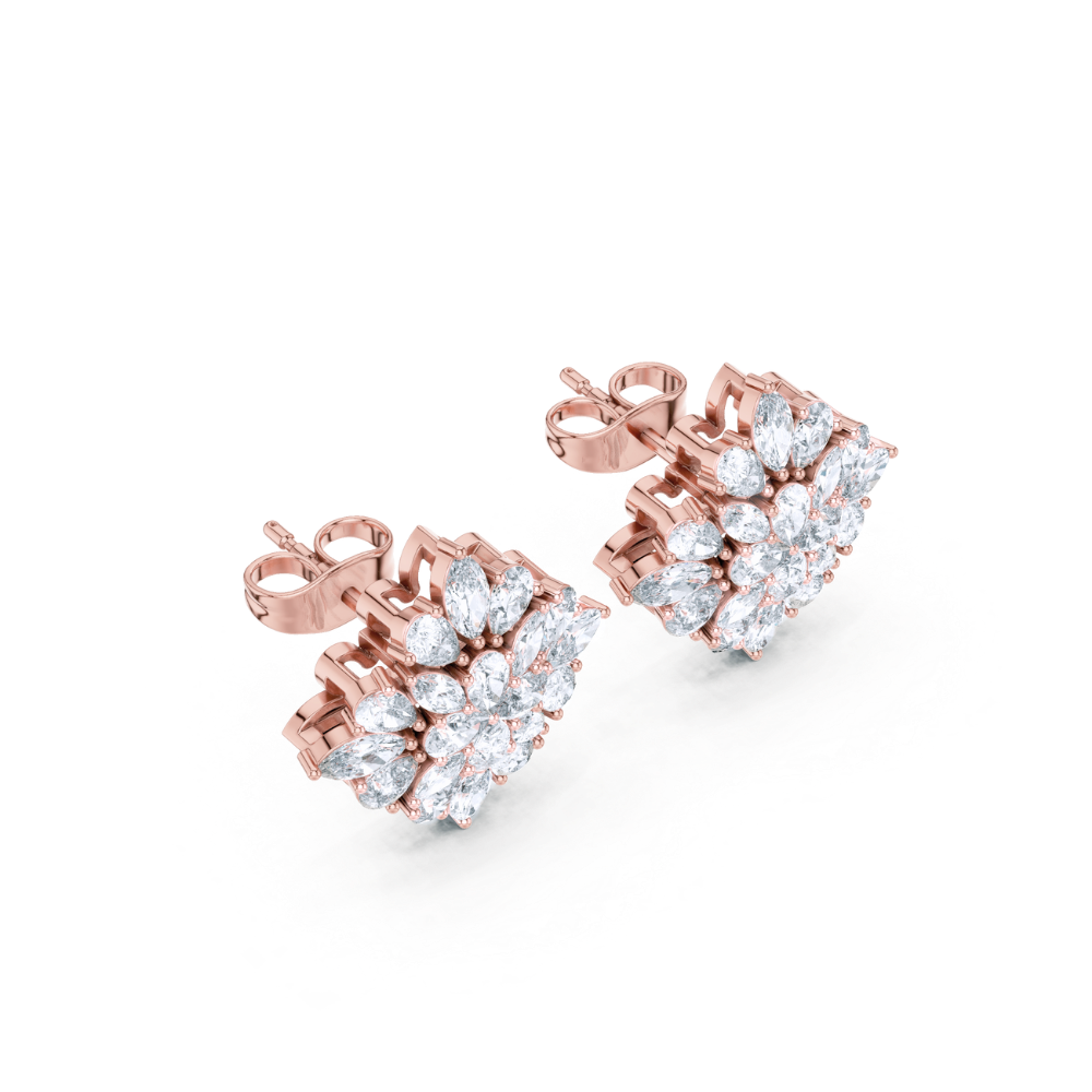 Majestic Marquise Floral Studs