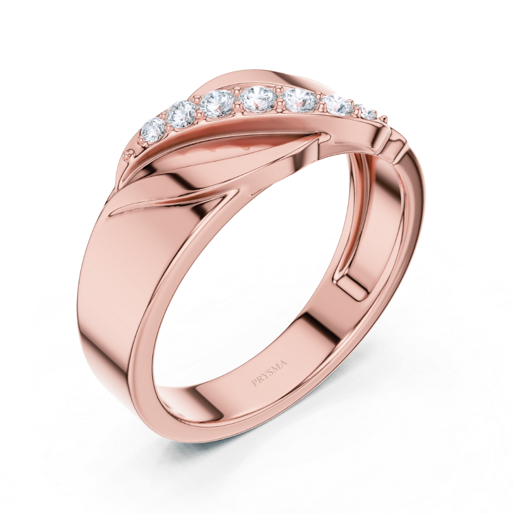 Golden Leaf Diamond Ring