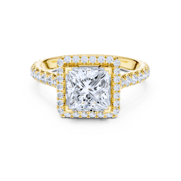 Regal Radiance Halo Princess-Cut Ring