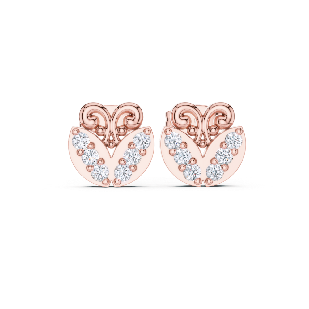 Royal Bloom Diamond Stud Earrings