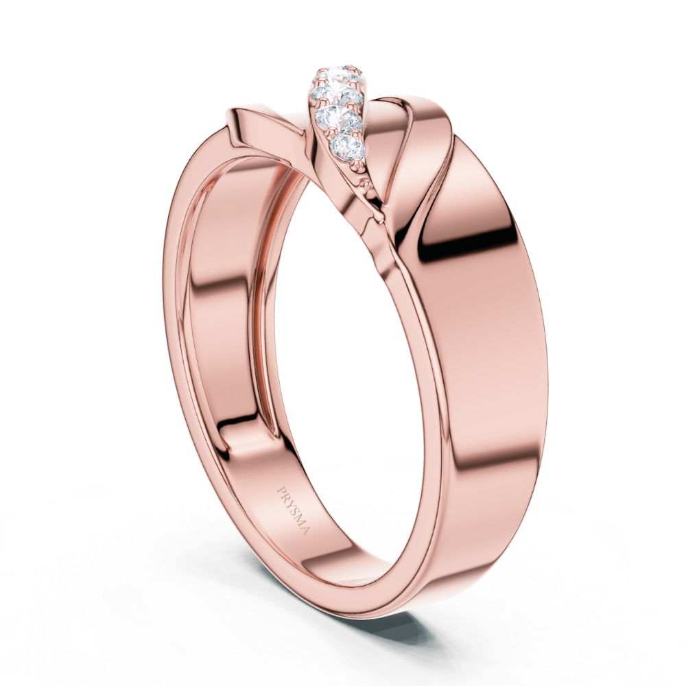 Golden Leaf Diamond Ring