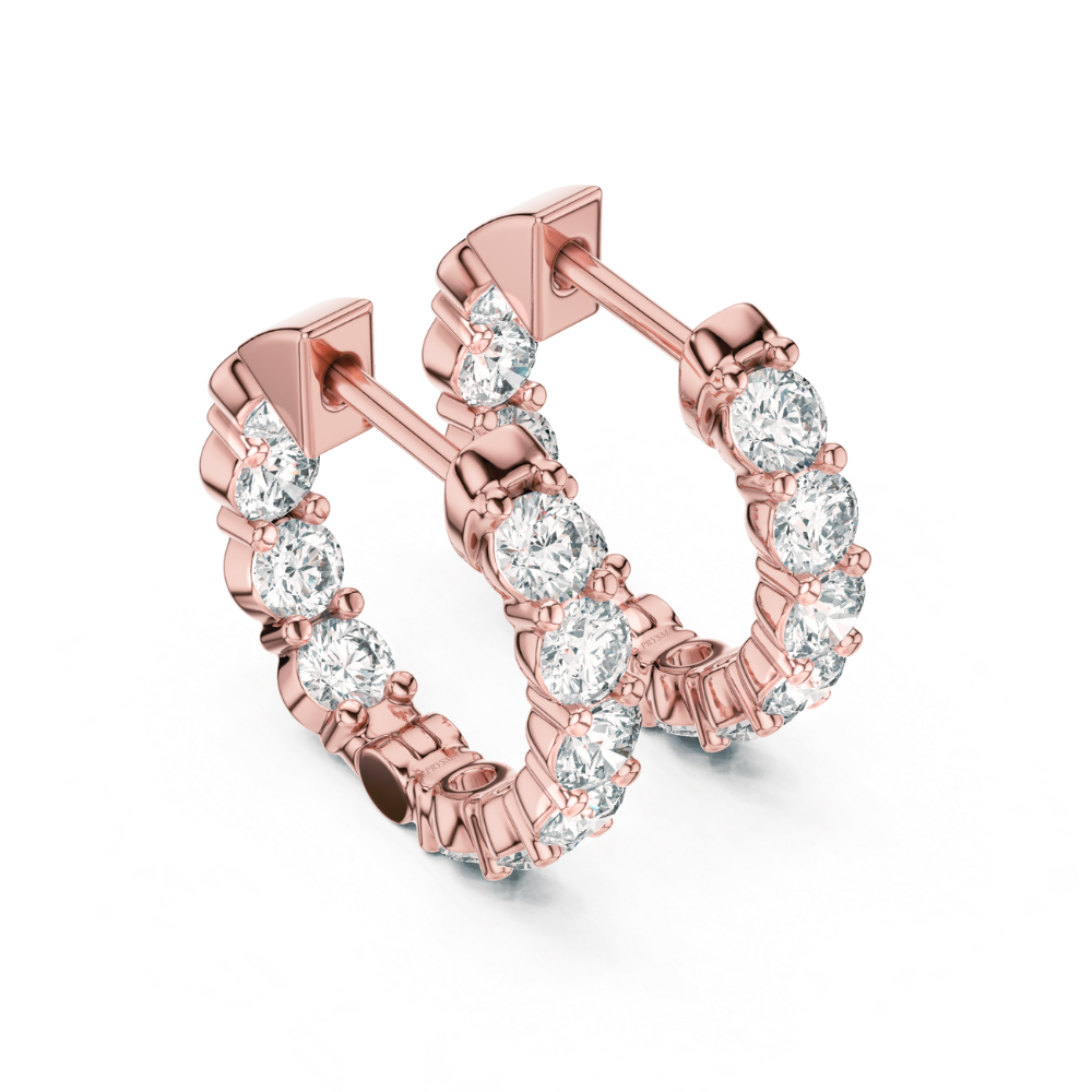 Elegant Diamond Huggie Hoop Earrings