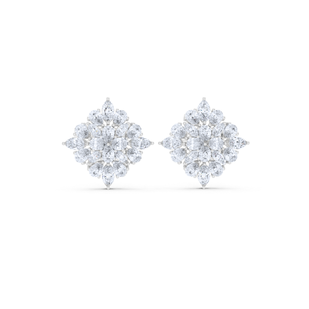 Majestic Marquise Floral Studs