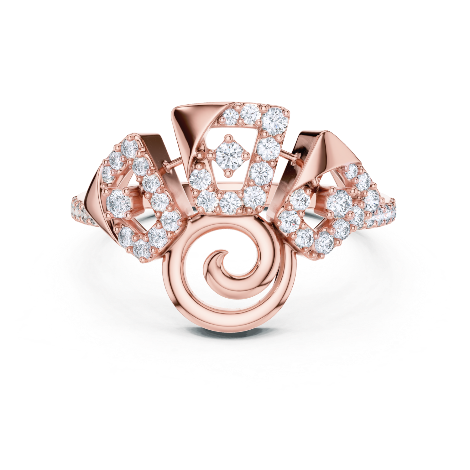 Twin Bloom Diamond Ring