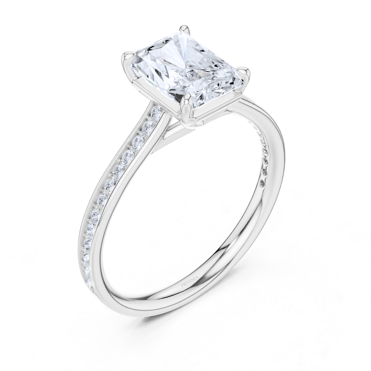 Pave Cathedral Diamond Ring