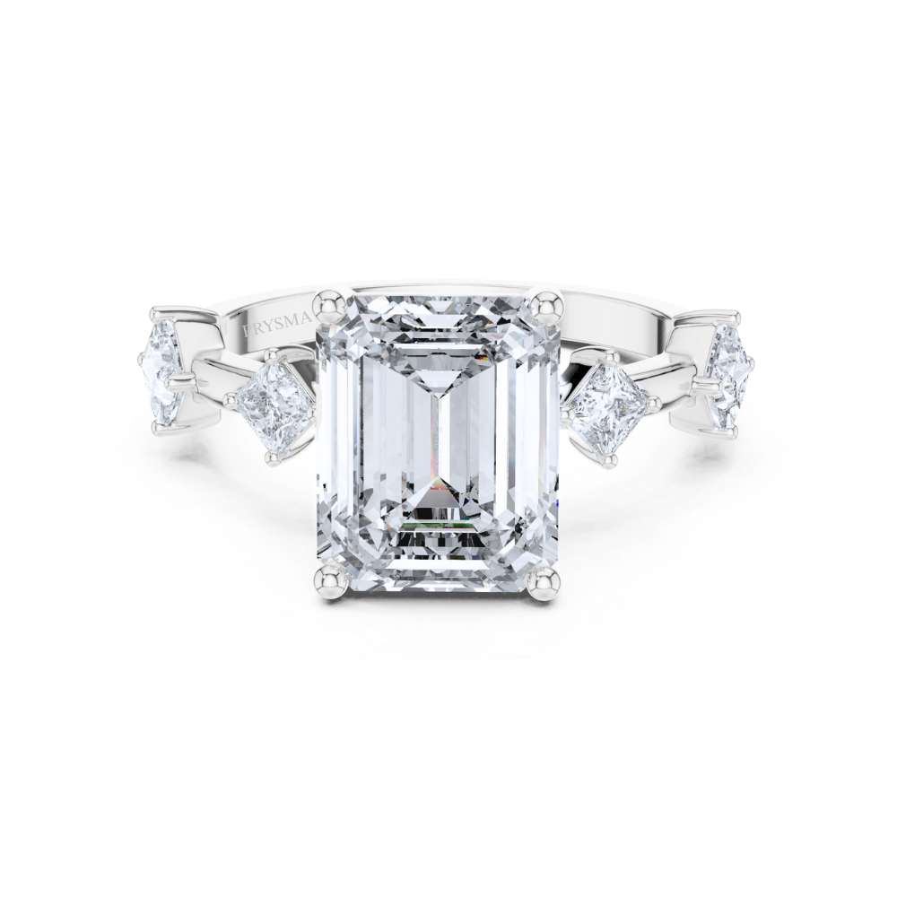 Radiant Crown Emerald-Cut Ring