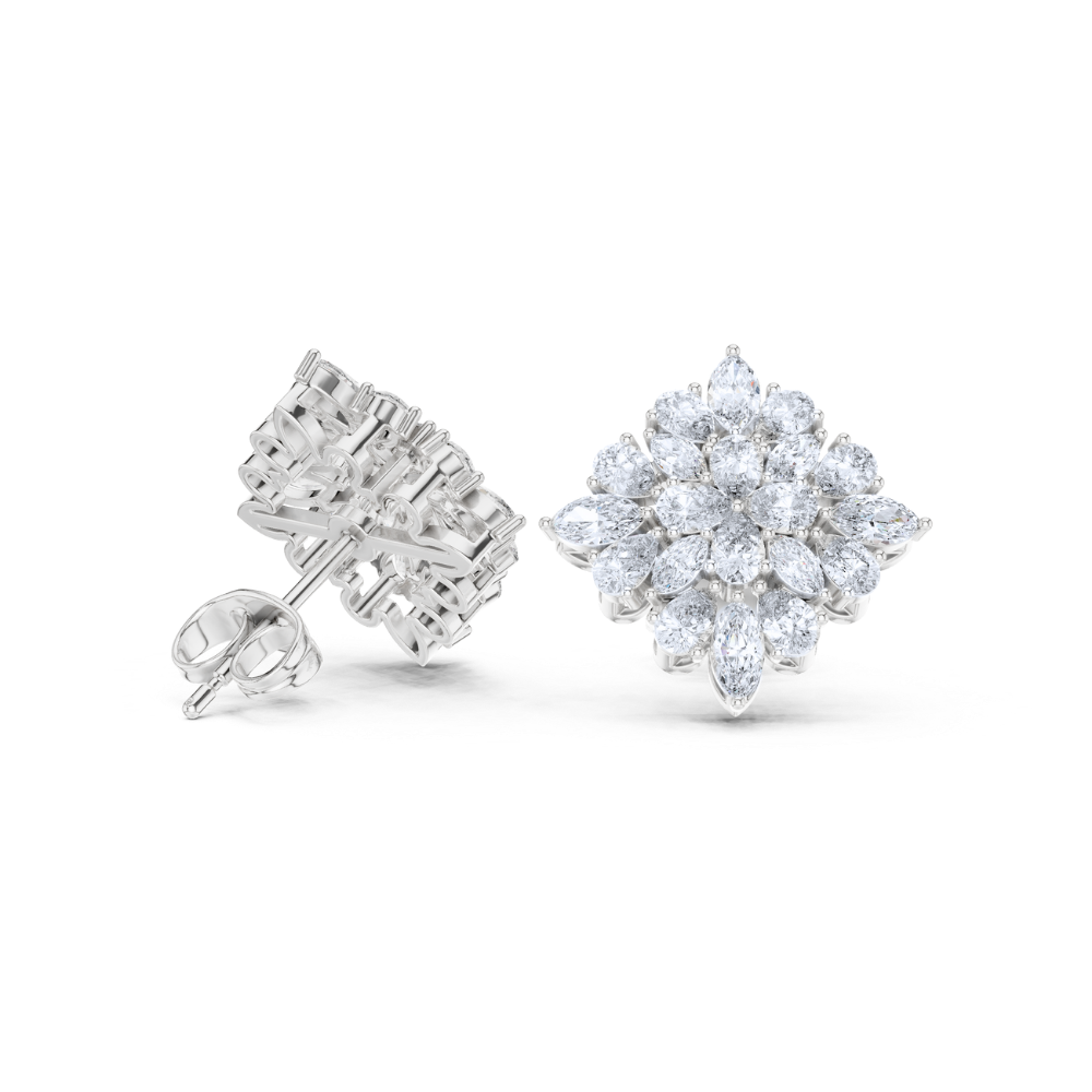 Majestic Marquise Floral Studs