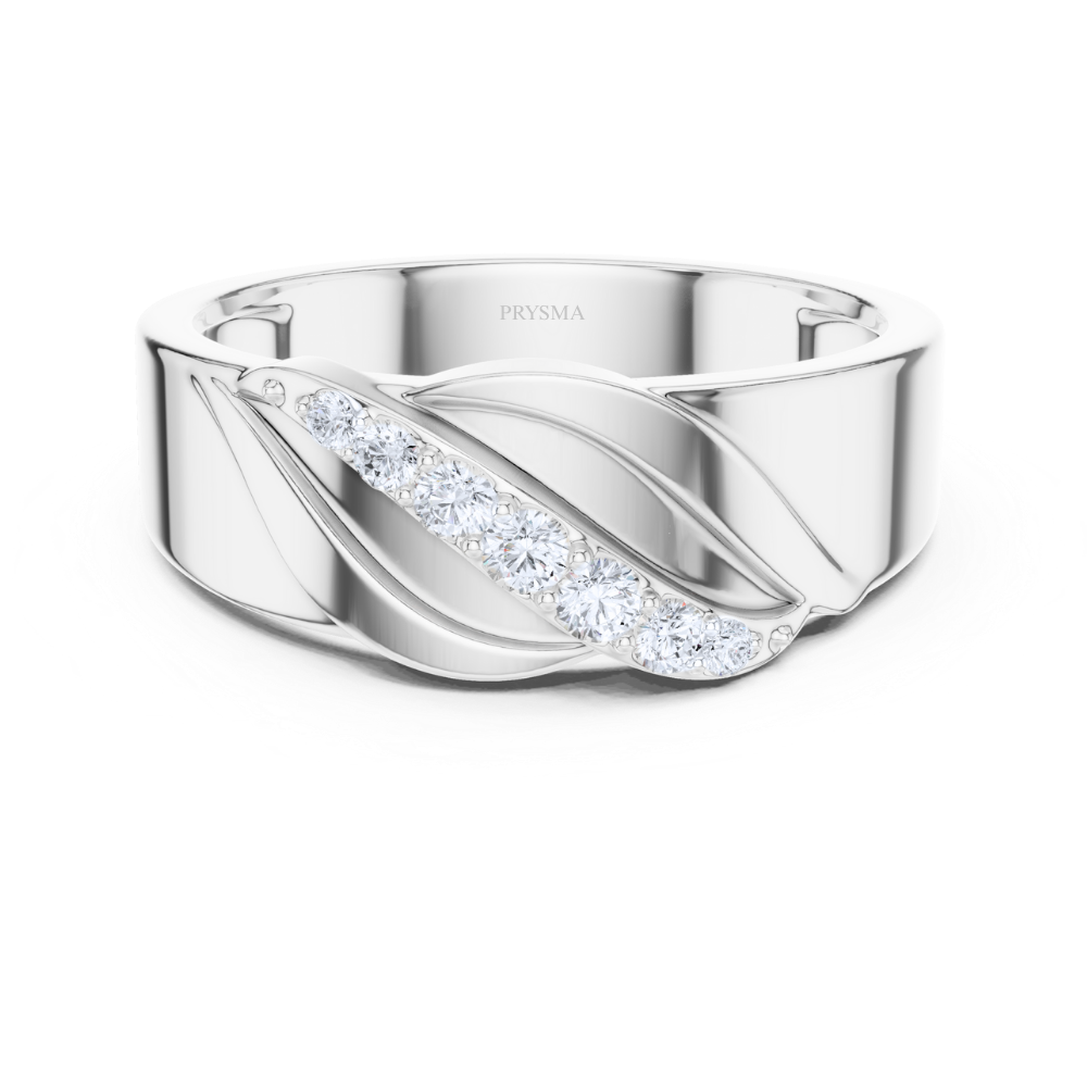Golden Leaf Diamond Ring