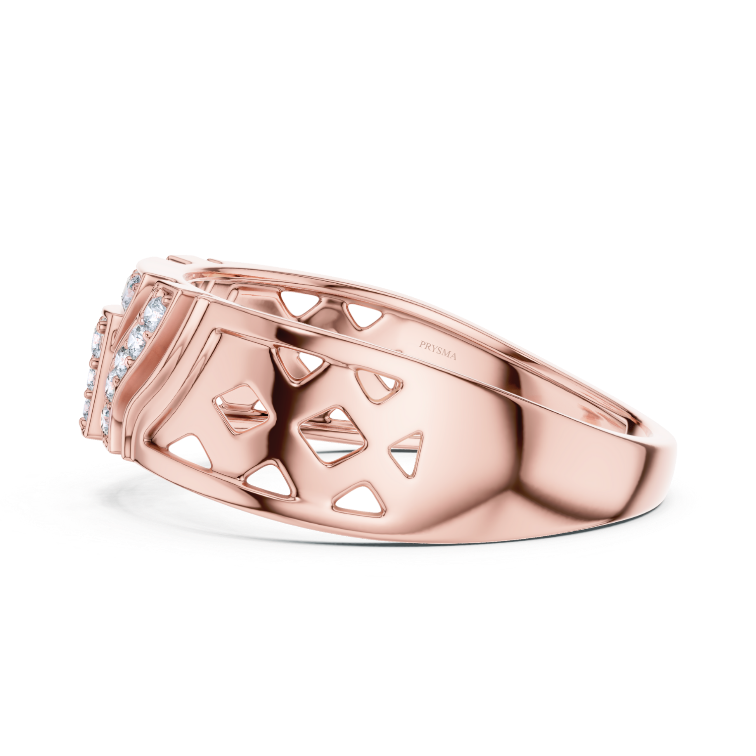 Lattice Diamond Accent Ring