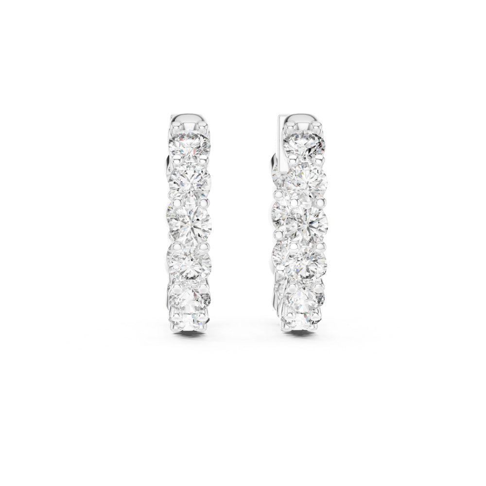 Elegant Diamond Huggie Hoop Earrings