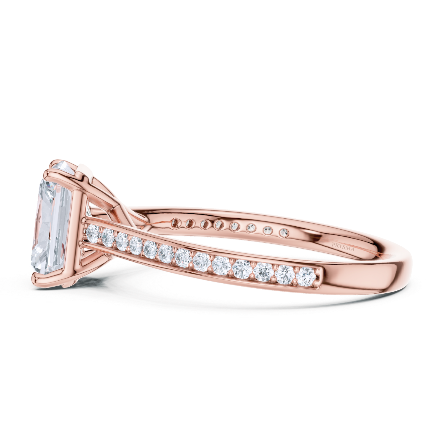 Pave Cathedral Diamond Ring