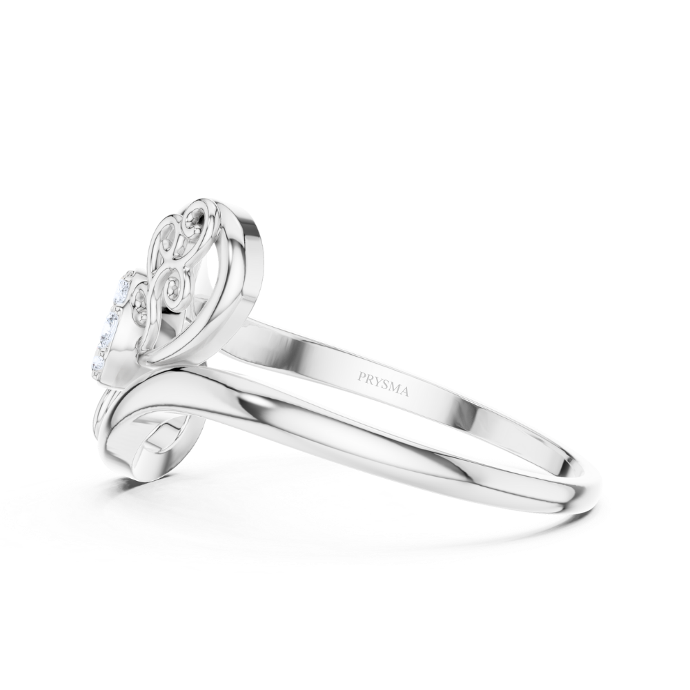 Regal Swirl Cluster Ring