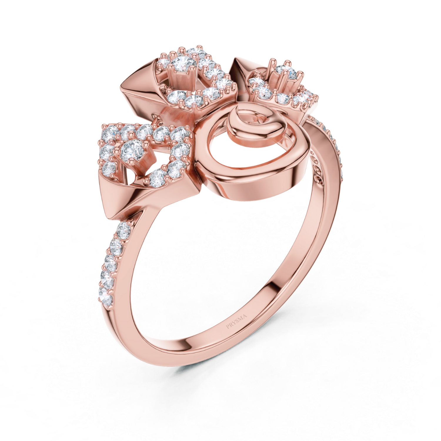 Twin Bloom Diamond Ring