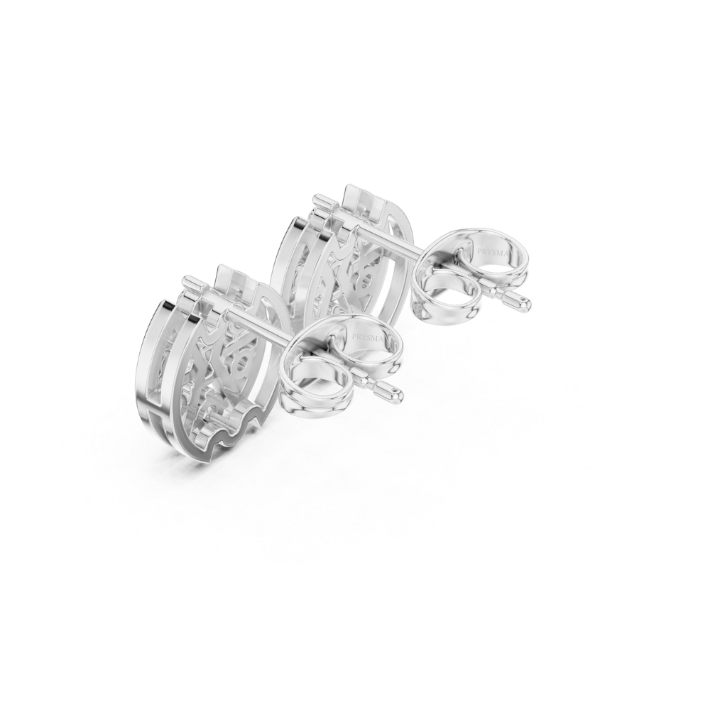 Celestia Wheel Diamond Stud Earrings
