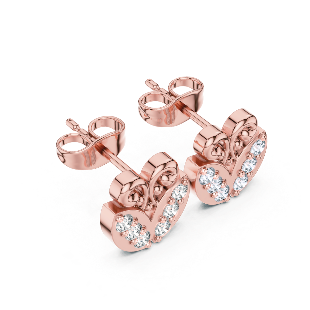 Royal Bloom Diamond Stud Earrings