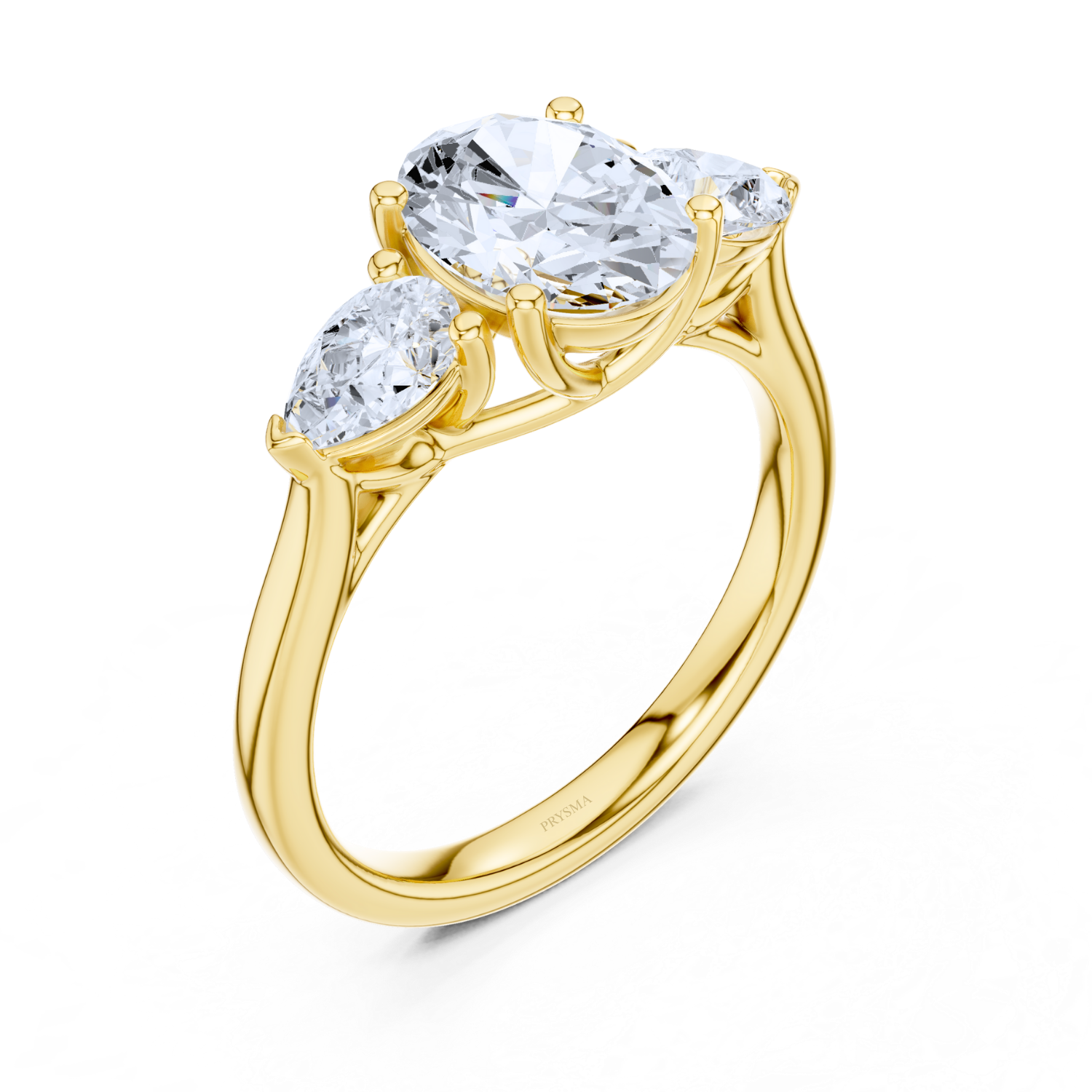 Three-Stone Oval Diamond Ring