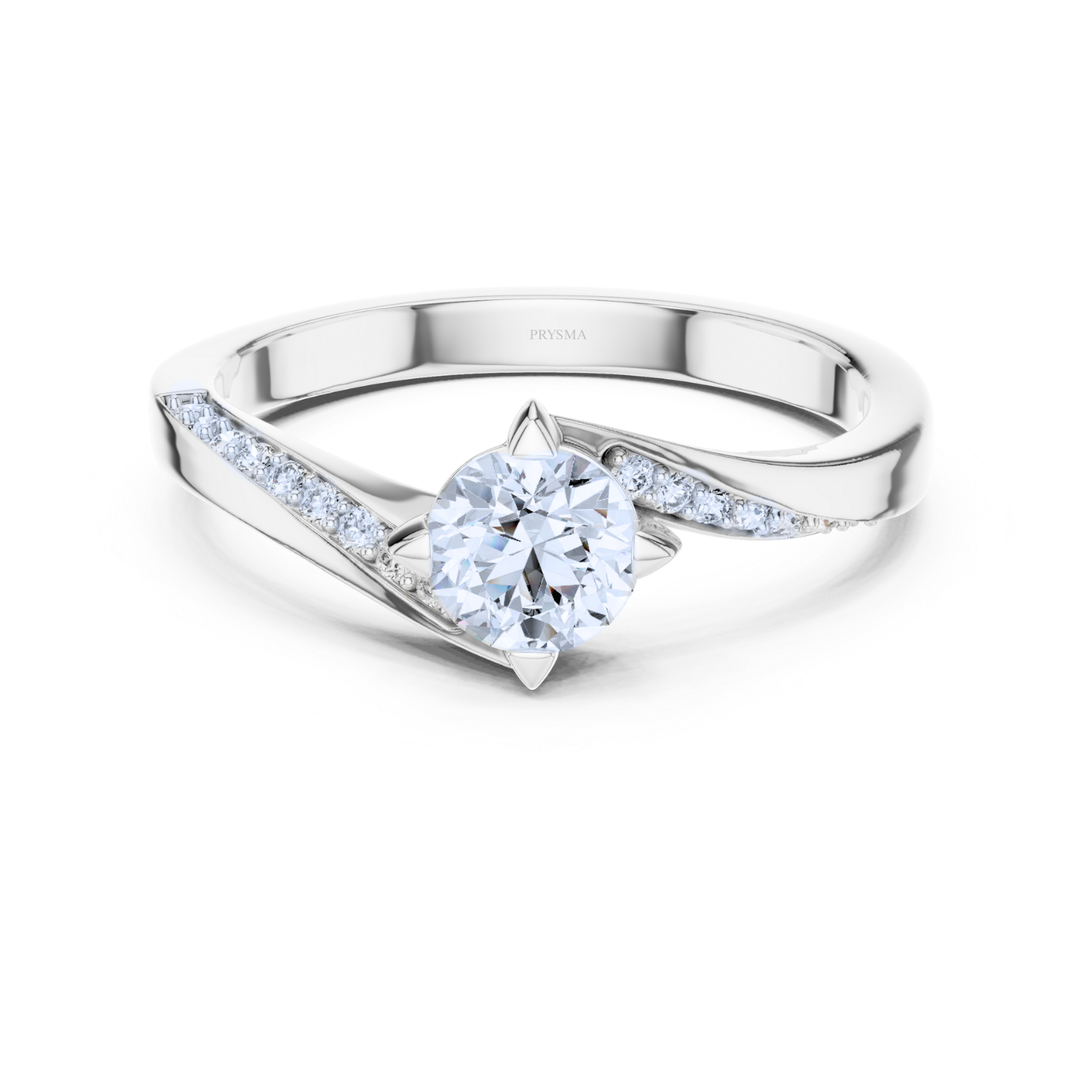 Twisted Elegance Solitaire Ring